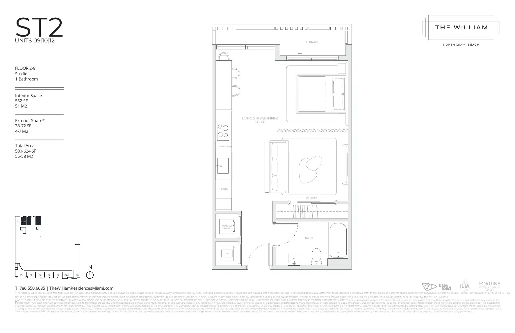 The william residences Planos estudio
